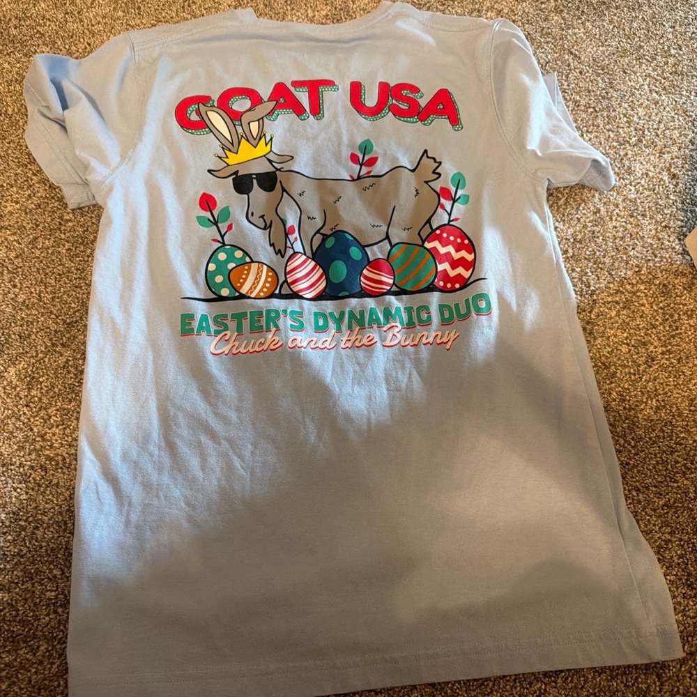 Goat USA Men's Light Blue 'Easter's Dynamic Duo' Graphic T-Shirt